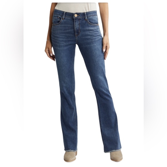Wit & Wisdom #245BLART Luxe Touch Blue Artisanal High Waist Bootcut Jeans - Picture 3 of 14